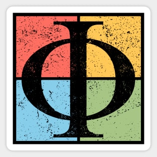 Phi Pop Art Design - Golden Ratio Symbol Art Magnet